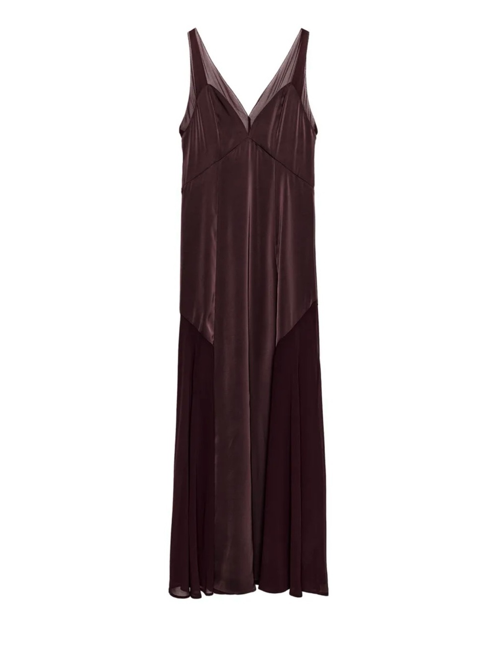 Zara Plum V-Neck Maxi Dress